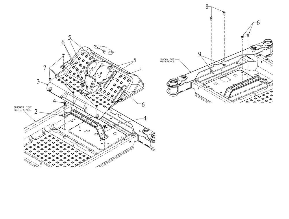 Floorboard Diagram and Parts List for RZT-SX46EFI (17RWCBYN010)(2021) Cub Cadet Lawn Tractor